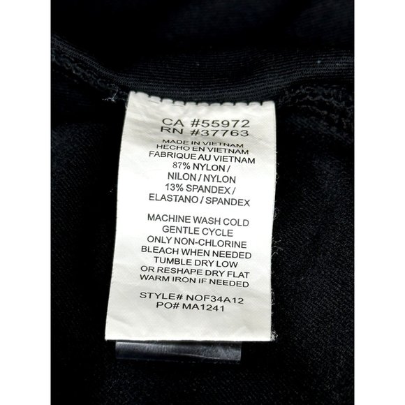 Black Racerback Sports Bra/Tank w sheer mesh waist Laundry by Design Women XL - Picture 6 of 6